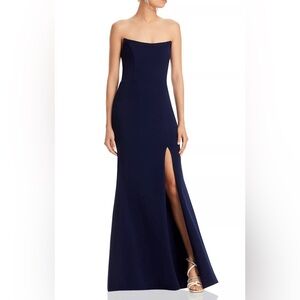 sachin and babi light blue dress Formal Gown from Bloomingdales, Black with Floral Pattern, Sleeveless (Size  4) main image 1
